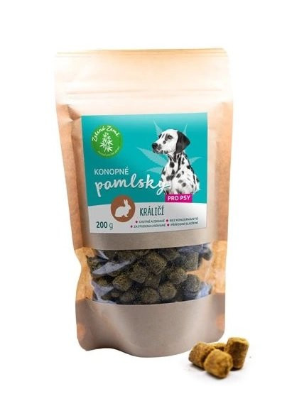Pamlsky pro psy konopný olej - králík - 200 g (4)