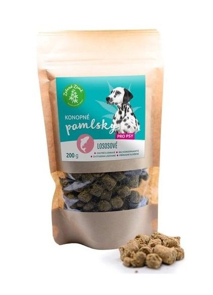 Pamlsky pro psy konopný olej - losos - 200 g (1)