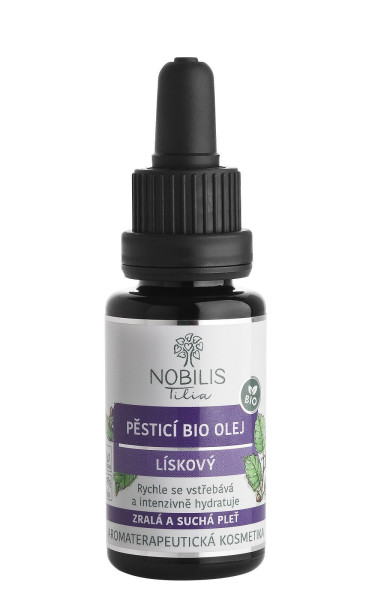 Lískový olej bio - Pěstící BIO olej lískový - 20 ml - fialové sklo (4)