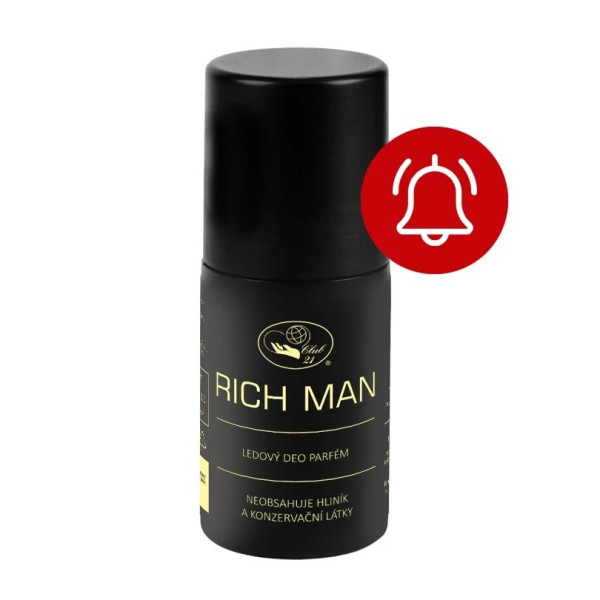 Ledový deoparfém Rich man pro muže roll-on - 50 ml (s Feromon aktivátorem) (5)