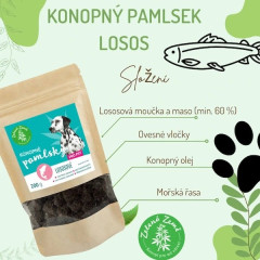 Pamlsky pro psy konopný olej - losos - 200 g (3)
