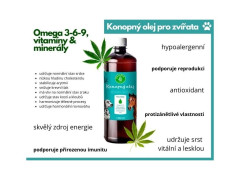 Konopný olej pro zvířata - za studena lisovaný - 500 ml (5)